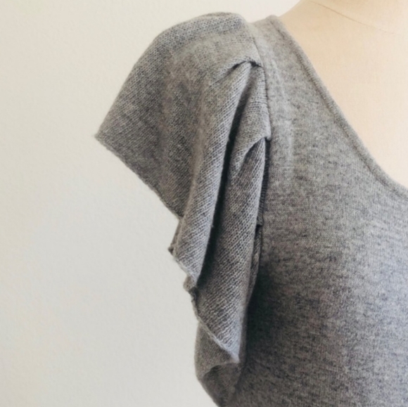 Anthropologie Robin Wool Flutter Sleeves Top - Picture 7 of 7